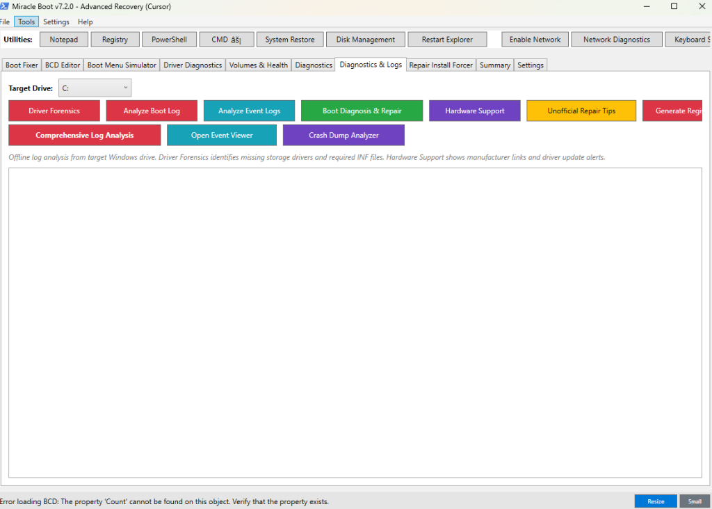 Diagnostics and Logs