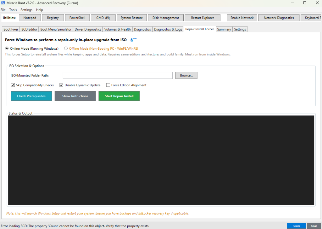 Repair Install Forcer